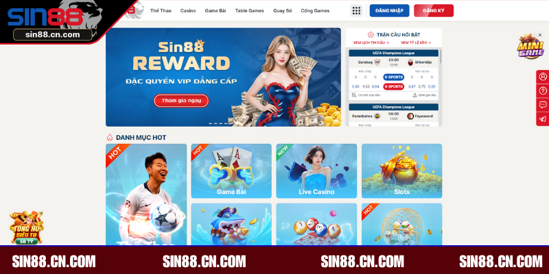 Đăng ký SIN88 chơi cược hợp pháp, nhận thưởng siêu khủng