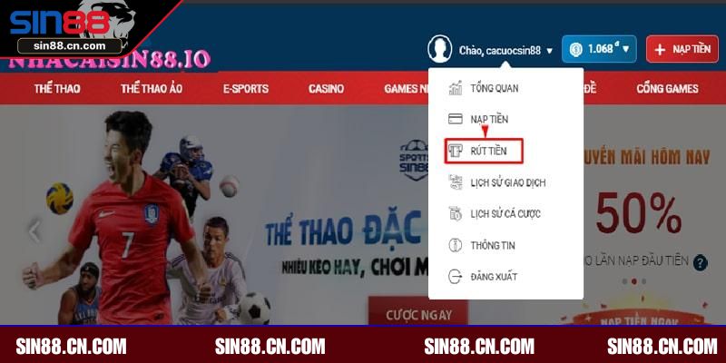 Điều kiện để rút tiền thành công tại Sin88